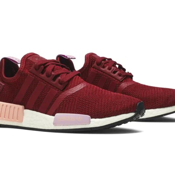 Adidas NMD R1 Collegiate Burgundy Runners Women’s Athletic Sneakers blokecore - Picture 4 of 14
